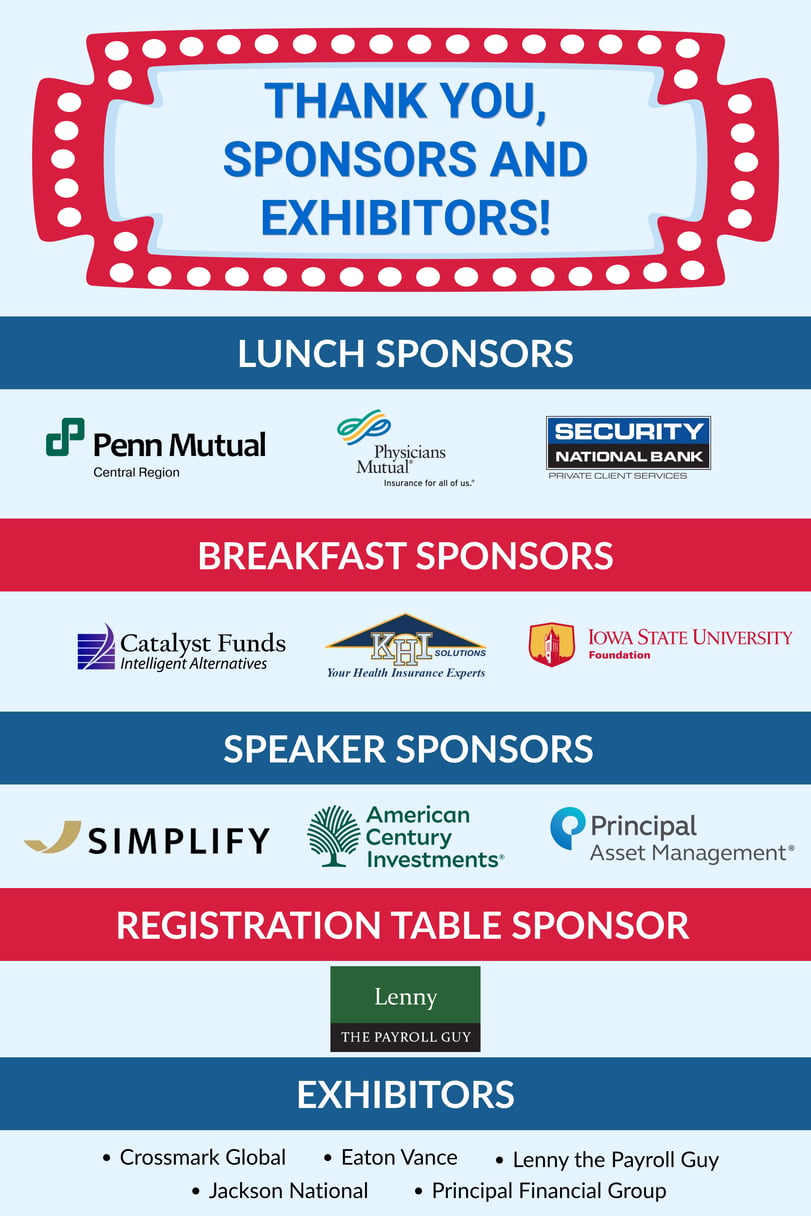 Sponsor and Exhibitor Thank You - 24x36