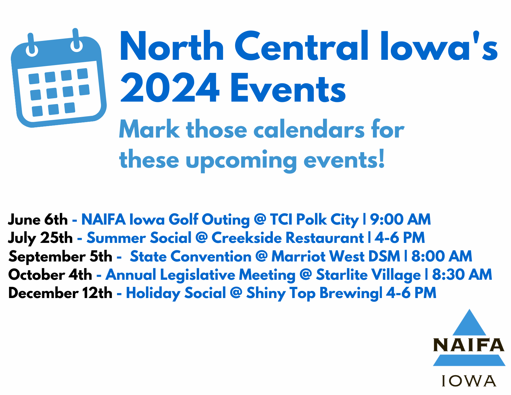 North Central 2024 Event Dates